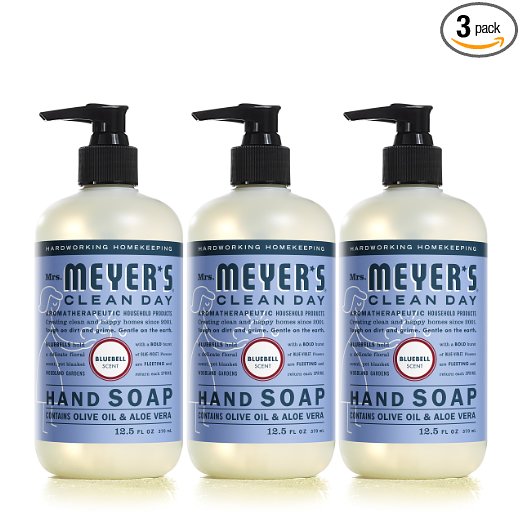 Mrs. Meyer's Liquid Hand Soap, Bluebell, 12.5 Fluid Ounce (Pack of 3)