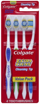 Colgate Extra Clean Full Head Medium Toothbrush 4 Count