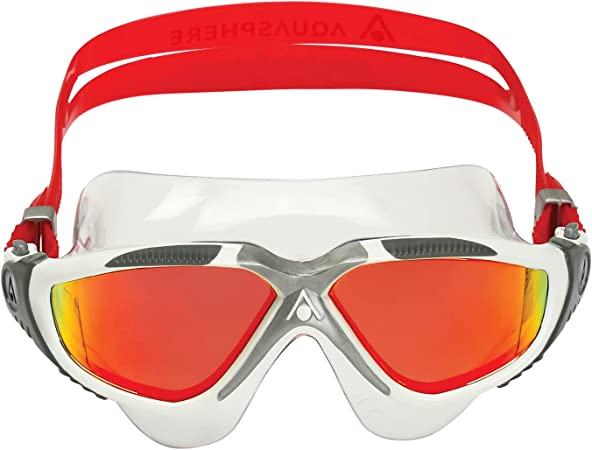 Aquasphere Vista Adult Unisex Swimming Goggles, Wide Distortion Free Vision, Anti fog & Anti Scratch Lens