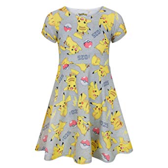 Pokemon Pikachu Girl's Short Sleeved Dress