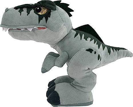 Jurassic World Dominion Chompin’ Action Giganotosaurus Plush Dinosaur Figure, Soft Doll with Roar Sound and Chomp Motion, Toy Gift