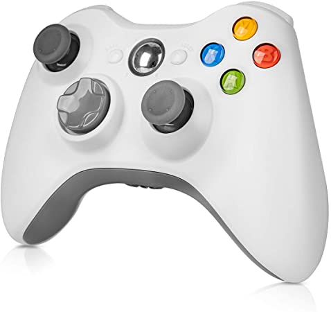 Wireless Controller for Xbox 360, WeiCheng Gamepads Joystick Joypad Remotes Controller Wireless for Xbox 360 Microsoft, Windows7/8/10, 2.4Ghz, White