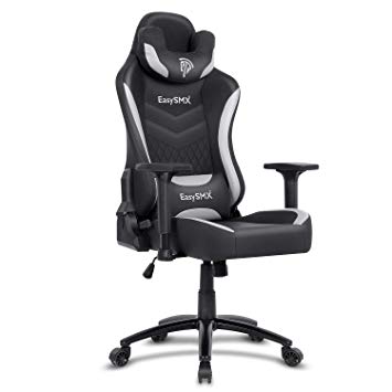 EasySMX Big and Tall Gaming Chair Racing Office Computer Game Chair Ergonomic Backrest and Seat Height Adjustment Recliner Swivel Rocker with Headrest and Waist Tilting Electronic Sports Chair 350lbs