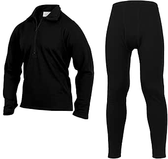 Rothco ECWCS Gen III Mid-Weight Underwear Top & Bottom Set (Level II) Tactical Grid Fleece Thermals