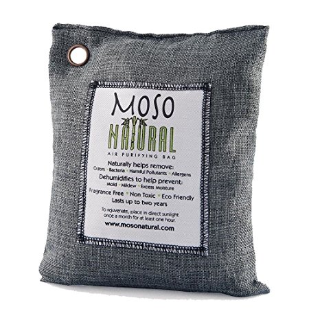 Moso Natural Air Purifying Bag, 200-G, Charcoal Gray
