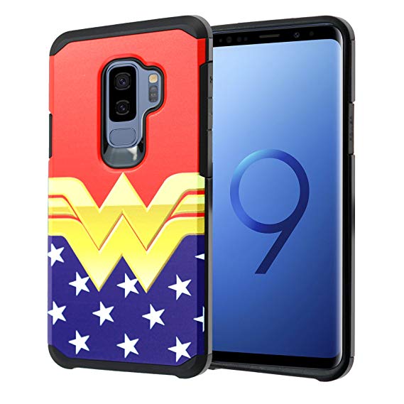 Galaxy S9  Plus Wonder Woman Case, DURARMOR Dual Layer Hybrid Shockproof Slim Fit Armor Cover for Galaxy S9 Plus (2018) Wonder Woman