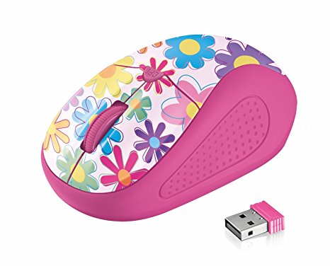 Trust Primo Wireless Optical Mouse - 1000/1600 DPI - Pink