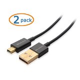 Cable Matters 2-Pack Gold Plated Hi-Speed USB 20 Type A to Mini-B Cable in Black 15 Feet