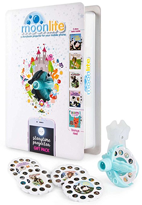 Moonlite Gift Pack - Storybook Projector for Smartphones (with 5 Story Reels)