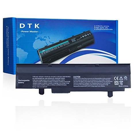 Dtk New High Performance Laptop Battery Replacement for Asus Eee Pc 1015 Series 1015b 1015p 1016 Series 1215 1215b Vx6 Series / A31-1015 A32-1015 Al31-1015 Notebook Battery (10.8v 5200mah 6-cells)