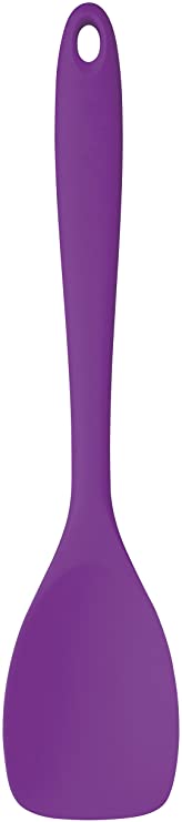 KitchenCraft Colourworks Silicone Spatula Spoon, 28 cm - Purple