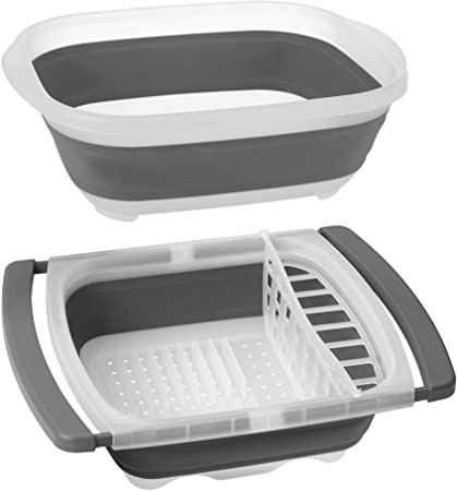 Prepworks by Progressive Collapsible Portable Sets (Large Tub and Dish Rack)