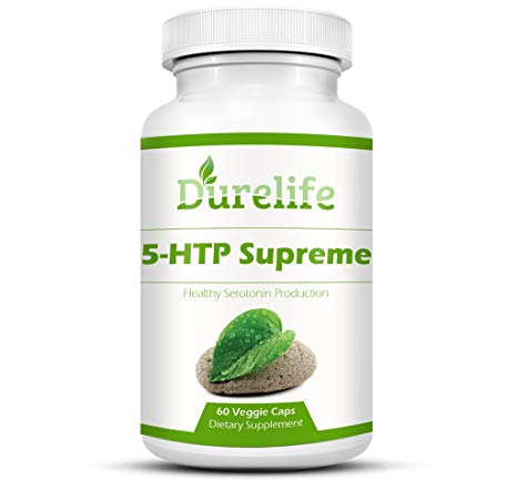 5-HTP Combination A Natural Aid For Insomnia Anxiety Stress And Panic Attacks 60 Count By DureLife, Promoting Healthy Sleep Mood And Relaxation