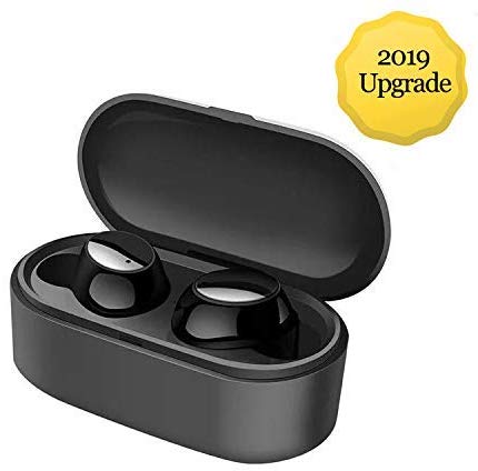 Wireless Earbuds Bluetooth Earphones V5.0 3D Stereo Sound Noise Cancelling,Touch Control Wireless Headphones IPX7 Waterproof Built-in Mic in Ear Sport Earphones with Charging Case