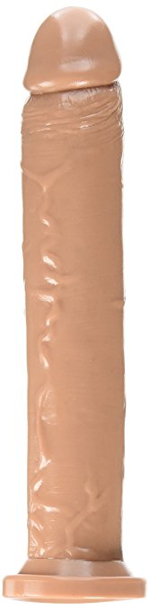 Ignite Cock Dildo with Suction Cup, Brown, 10 Inch