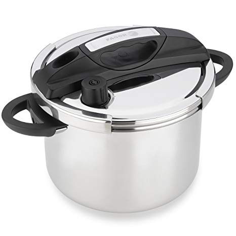 Fagor HELIX Multi-Setting Pressure Cooker with Universal-Locking, 8 quart, Polished Stainless Steel – 935010057