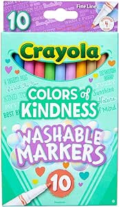 Crayola Colors of Kindness Special Edition Fine Tip Markers, School Supplies, 10 Count, Assorted Colors, Beginner Child and Up