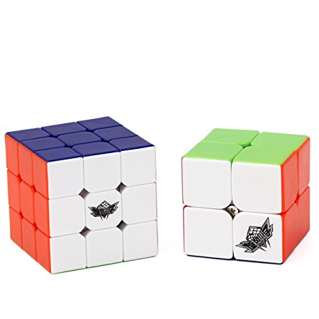 Vdealen Speed Cube Set, Includes 2x2 3x3 Stickerless Magic Cube Puzzle