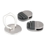 WizGear Universal Ring Grip with Stand Holder for any Smartphones and Device Silver
