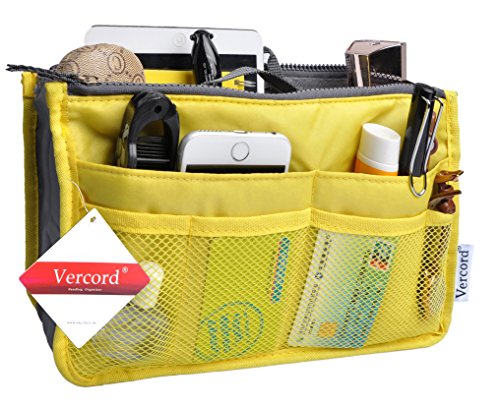 Vercord Purse Organizer,Insert Handbag Organizer Bag in Bag (13 Pockets 15 Colors 3 Size)