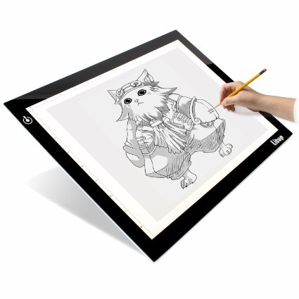 Litup® Light Pad Light Box L14.17"xW10.63"(A4) Drawing Light Board in Animation, Drawing, Stenciling, Tattoo Transferring, Quilting with USB cable, 18 Months of Warranty-LPS4