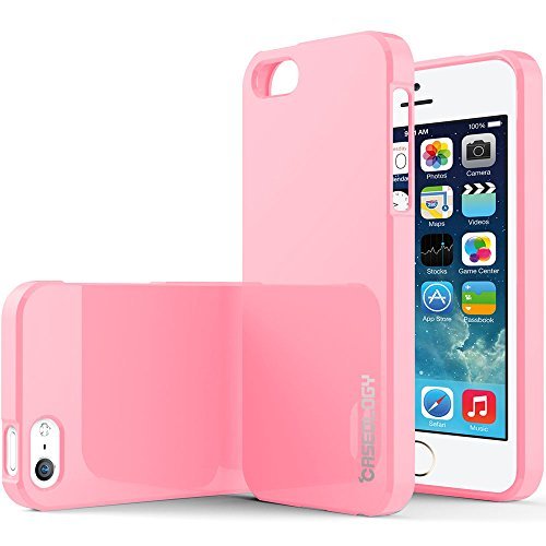 iPhone 5S Case, Caseology® [Daybreak Series] Slim Fit Shock Absorbent Cover [Pink] [Slip Resistant] for Apple iPhone 5S / 5 (2013) & iPhone SE (2016) - Pink