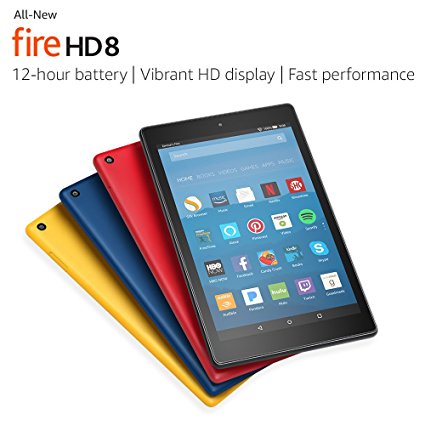 All-New Fire HD 8 Tablet with Alexa, 8" HD Display, 16 GB, Black