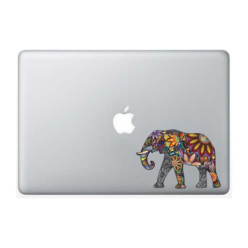Colorful Elephant - 5 Inch - Apple Macbook Laptop Decal