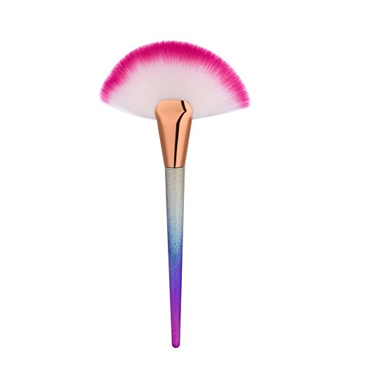 Kasla Unicorn Makeup Brush Professional Soft Blush Powder Sector Foundation Fan Brushes