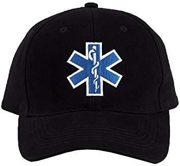 Black EMS Insignia Hat Cap Adjustable Size