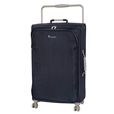 IT Luggage 31.5" World's Lightest 8 Wheel Spinner, Evening Blue with Cobblestone Trim