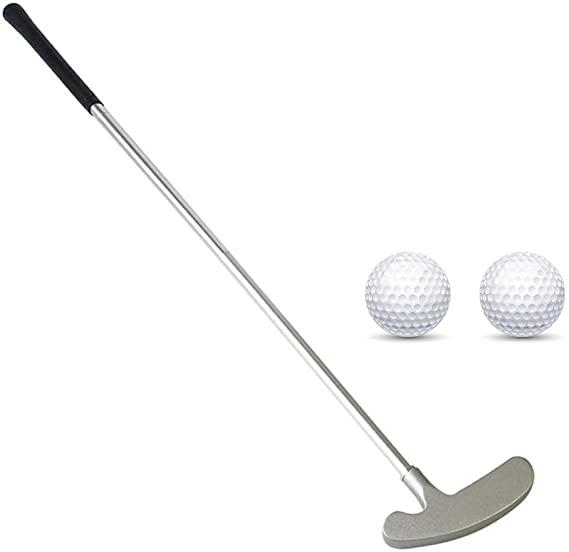 Golf Putter, Two Ways Golf Putters for Men Right/Left Handed-Indoor/Outdoor Mini Kids Club Golf Set-Sturdy Putter Shaft with 2 Plastic Practice Golf Balls for Any Putting Green Mat Home Office