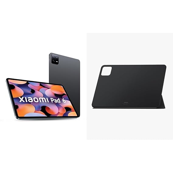 Xiaomi Pad 6| Qualcomm Snapdragon 870| 144Hz Refresh Rate| 6GB, 128GB| 2.8K  Display (11-inch/27.81cm)|1 Billion Colours| Dolby Vision Atmos| Quad Speakers| Wi-Fi| Gray with Cover