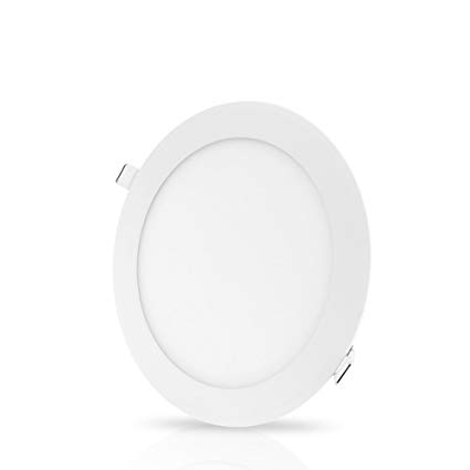 MBO LED Recessed Ceiling Light 6.6in Diameter Ultra Thin Round Panel Downlight Cool White 6000-6500k (12W)