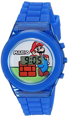 Nintendo Boy's Quartz Plastic Casual Watch, Color:Blue (Model: GMA3002)