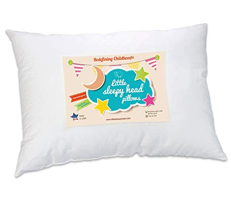 Toddler Pillow - Soft Hypoallergenic - Best Pillows for Kids! Better Neck Support and Sleeping! They Will Take a Better Nap in Bed, a Crib, or Even on the Floor at School! Makes Travel Comfier in a Car Seat or on an Airplane! Backed by Our "Love Your Pillow's Fluff or We'll Change It" Guarantee!