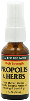 Propolis & Herbs Throat Spray YS Eco Bee Farms 1 oz Spray