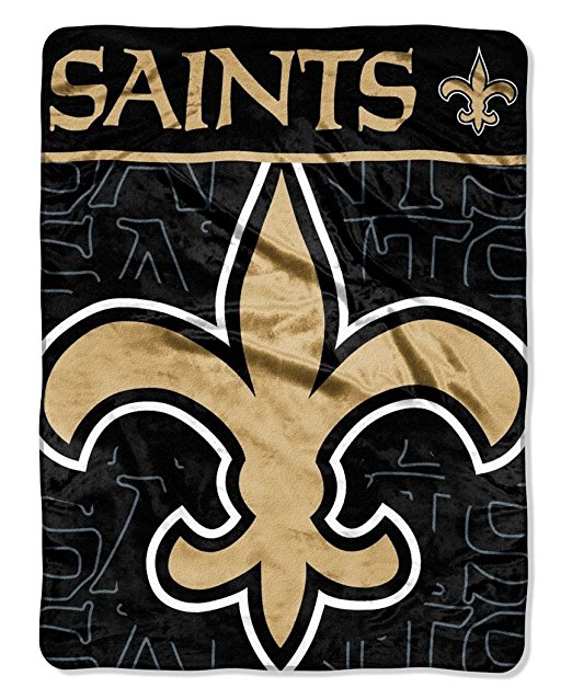 NFL New Orleans Saints Micro Raschel Throw Blanket, 46 x 60-Inch