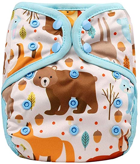 OsoCozy One Size Cloth Diaper Covers - Adjustable Fit From 8-35 Pounds