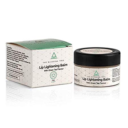 The Blessing Tree Lip Lightening Balm for Dark Lips with Green Tea with Shea Butter and Sunflower Oil - 15gm