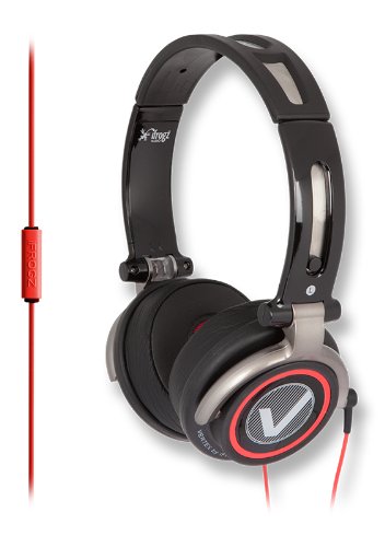 iFrogz Vertex Headphones with Microphone - Retail Packaging - Black/Red