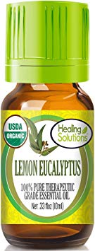 Organic Lemon Eucalyptus Essential Oil (100% Pure - USDA Certified Organic) Best Therapeutic Grade Essential Oil - 10ml