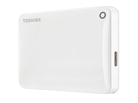 Toshiba Canvio Connect II 500GB Portable External Hard Drive 2.5 Inch USB 3.0 - White - HDTC805EW3AA