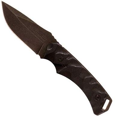 Schrade SCHF14 7.9in High Carbon S.S. Full Tang Fixed Blade Knife with 3.4in Drop Point Blade and G-10 Handle for Outdoor Survival, Tactical and EDC