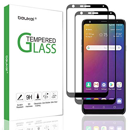(2-Pack) Beukei for LG Stylo 5 and LG Stylo 5 Plus Screen Protector Tempered Glass,Full Screen Coverage, Anti Scratch, Bubble Free