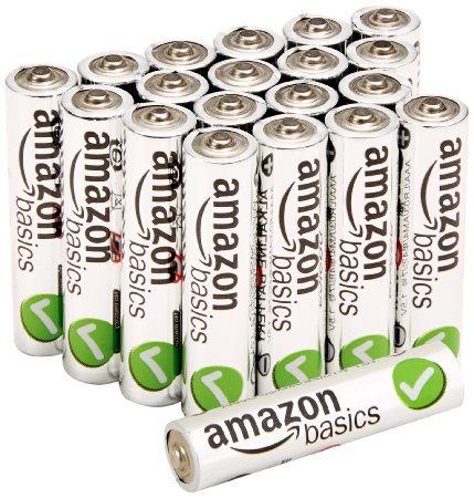 AmazonBasics AAA Performance Alkaline Batteries (20-Pack) - Packaging May Vary