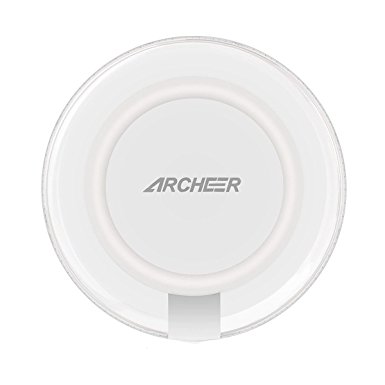 Wireless Charger Pad, Archeer Wireless Charging Pad Qi Wireless Charger for Samsung,Galaxy S6,S6 Edge,S6 Edge Plus,Note 5, Nexus 6/5/4,Lumia 920, LG G4/G3,Droid Turbo and All Qi-Enabled Devices(white)