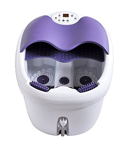 Charming all in one foot spa bath massager / motorized rolling massage, heat, wave, O2 bubbles, water fall, digital temperature control LED display FBD1023