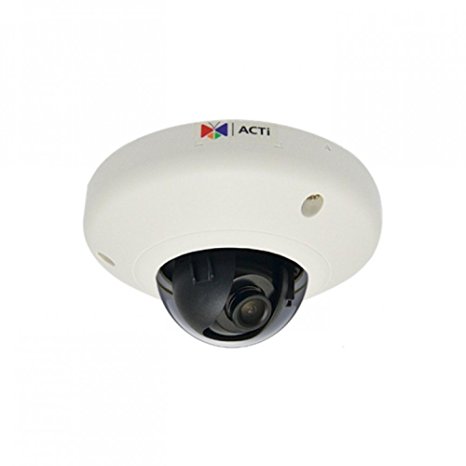 ACTI E92 / 3MP Indoor Mini Dome with Basic WDR, Fixed lens, f2.93mm/F2.0, H.264, 1080p/30fps, DNR, MicroSDHC, PoE, IK08