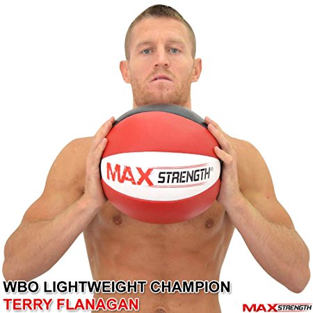 MAXSTRENGTH ® 3kg/5kg/8kg/10kg/12kg/15kg Heavy Duty Leather Medicine Ball Fitness Gym Exercise.